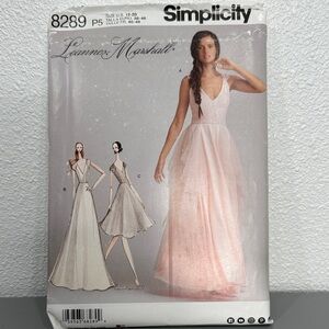 NWT Simplicity Formal Dress Pattern By Leanna Marshall 8289 Size 12-20